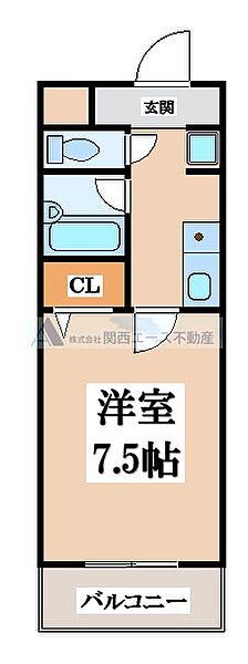 カデンツァK ｜大阪府東大阪市菱江2丁目(賃貸マンション1K・2階・23.39㎡)の写真 その2