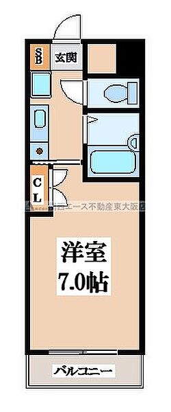 ソフィア ｜大阪府東大阪市吉田本町3丁目(賃貸マンション1K・4階・23.00㎡)の写真 その2