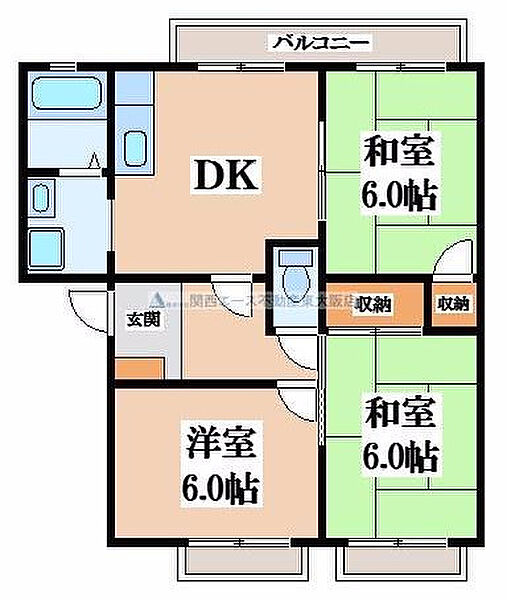 メゾン・ウィステ ｜大阪府東大阪市東石切町5丁目(賃貸アパート3DK・2階・50.78㎡)の写真 その2