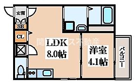 F asecia Leand 201 ｜ 大阪府東大阪市西堤本通東1丁目（賃貸アパート1LDK・2階・28.98㎡） その2