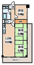 永和グランドハイツ  ｜ 大阪府東大阪市高井田元町2丁目（賃貸マンション3LDK・11階・65.52㎡） その2