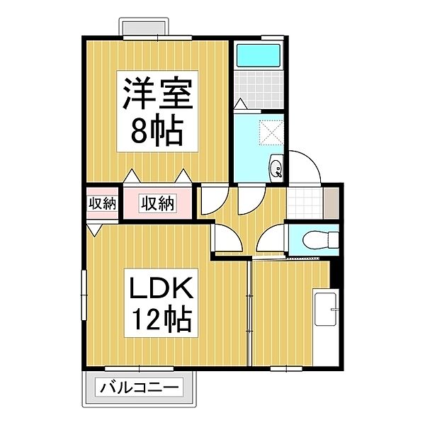 ロイヤルガーデンエリナD棟 ｜長野県岡谷市神明町1丁目(賃貸アパート1LDK・2階・47.94㎡)の写真 その2