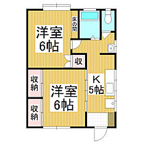 平林中洲アパート  ｜ 長野県諏訪市大字中洲（賃貸アパート2K・2階・39.74㎡） その2