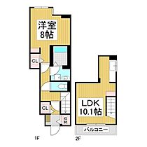 チノ　デント　K  ｜ 長野県茅野市ちの（賃貸アパート1LDK・1階・50.55㎡） その2