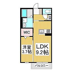 BLUE LEAF 岡谷銀座 1階1LDKの間取り