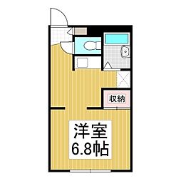 レオパレスアルペン 1Kの間取図画像