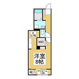 SK-FRONT 1Kの間取図画像