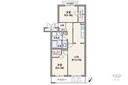 神宮前プリンスハイツ 2LDKの間取図画像