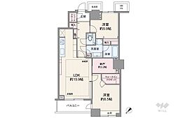 ザ・トーキョータワーズシータワー 2SLDKの間取図画像