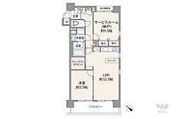 秀和溜池山王レジデンス 1SLDKの間取図画像