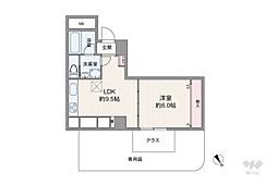 東高元代々木ペアシティ 1LDKの間取図画像