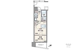 プラウド渋谷東 1LDKの間取図画像