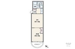 南麻布プラザ 1LDKの間取図画像