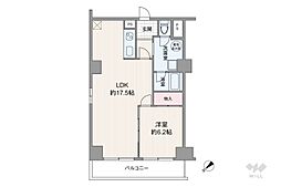 ロイヤルハイツ三田 1LDKの間取図画像