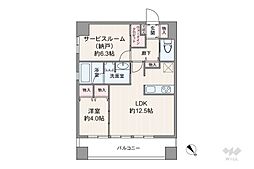 イニシア築地レジデンス 1SLDKの間取図画像