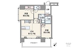 ザ・パークハウスアーバンス東五反田 2LDKの間取図画像