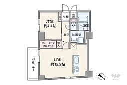 五反田ロイヤルハイツ 1LDKの間取図画像