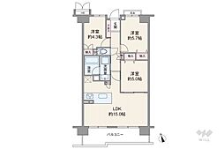 ミサワホームズ東大井 3LDKの間取図画像