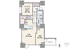 シティタワー白金 1SLDKの間取図画像