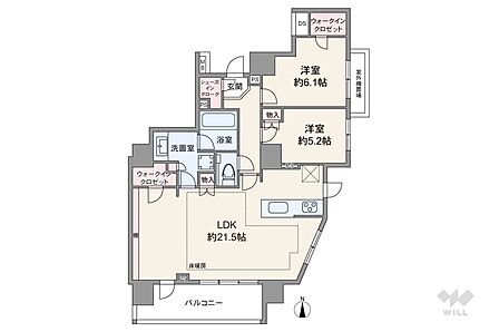 2LDK 間取り