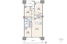 クラッシィハウス世田谷公園 3LDKの間取図画像