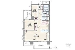 アトラス池尻レジデンス 2LDKの間取図画像