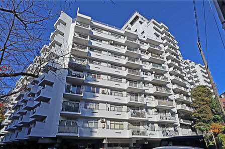 マンション雅叙苑4号館の外観(南西側から)