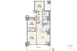 港区白金台5丁目マンション 3LDKの間取図画像