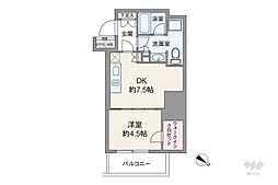 ザ・パークワンズ渋谷本町 1DKの間取図画像