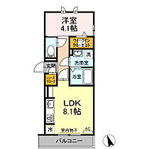 D-roomビーチルック 101 ｜ 岐阜県各務原市那加浜見町１丁目（賃貸アパート1LDK・1階・33.78㎡） その2