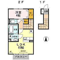 トアーズI 203 ｜ 岐阜県各務原市鵜沼西町２丁目（賃貸アパート1LDK・2階・42.38㎡） その2