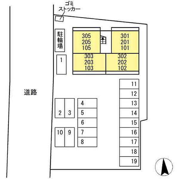 ペルショワール 201｜岐阜県大垣市築捨町２丁目(賃貸アパート1LDK・2階・37.80㎡)の写真 その3