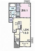 ベルファミーユ　VII 102 ｜ 岐阜県岐阜市南鶉１丁目（賃貸アパート1LDK・1階・50.01㎡） その2