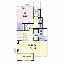 コートオリーブＡ 103 ｜ 岐阜県大垣市長松町（賃貸アパート1LDK・1階・54.19㎡） その2