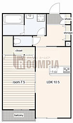 コミーテ薮田B 2階/102