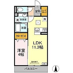 パーチェGINAN3 1LDKの間取図画像