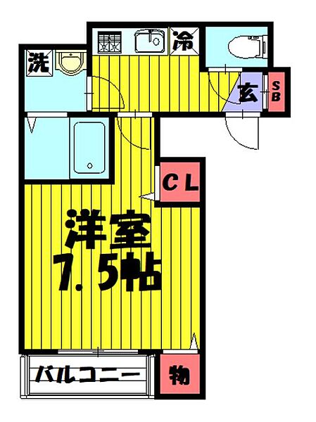 Sucre 203｜埼玉県草加市氷川町(賃貸アパート1K・2階・27.84㎡)の写真 その2