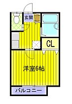 プレステージ原田2 203 ｜ 埼玉県草加市北谷１丁目（賃貸アパート1K・2階・17.39㎡） その2