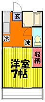 池田コーポII 205 ｜ 埼玉県草加市草加２丁目（賃貸アパート1K・2階・23.14㎡） その2