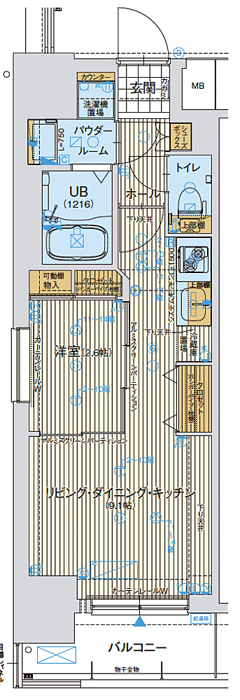 1LDK 間取り