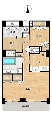 間取り いなんば山ホームズ 7階/-
