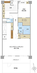 菊名パーク・ホームズ四番館 1LDKの間取図画像