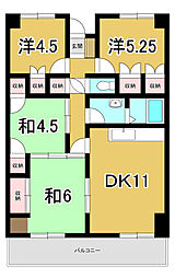 木太17マンション 4LDKの間取図画像