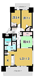 アルファステイツ沖浜 3LDKの間取図画像