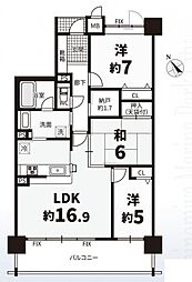 間取図画像 3SLDK
