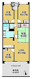 阪急日生ニュータウン花咲く丘の街C棟 4LDKの間取図画像