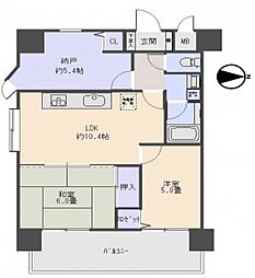 パルメーラ立花南 3LDKの間取図画像