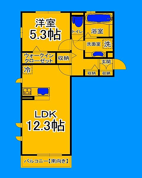 大阪府堺市北区長曽根町(賃貸アパート1LDK・3階・45.01㎡)の写真 その2