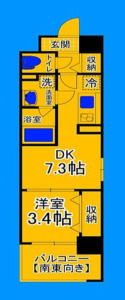 大阪府堺市堺区一条通(賃貸マンション1DK・2階・29.29㎡)の写真 その2