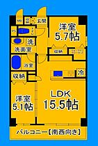 大阪府堺市堺区中之町東1丁（賃貸マンション2LDK・8階・60.40㎡） その2